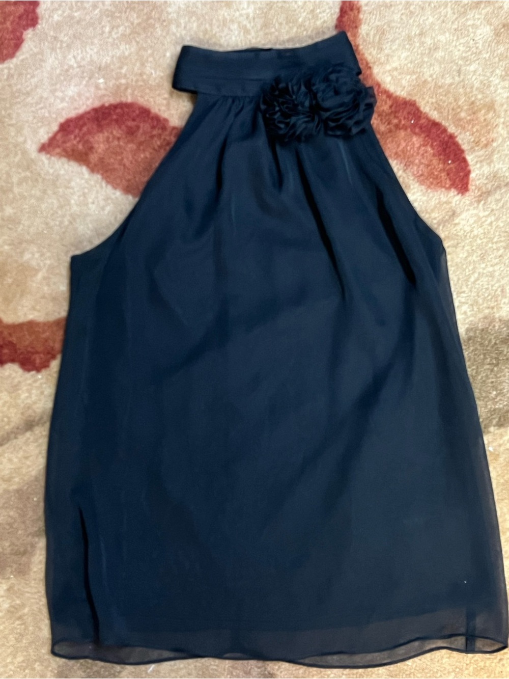 Halter Blouse with Floral Detail